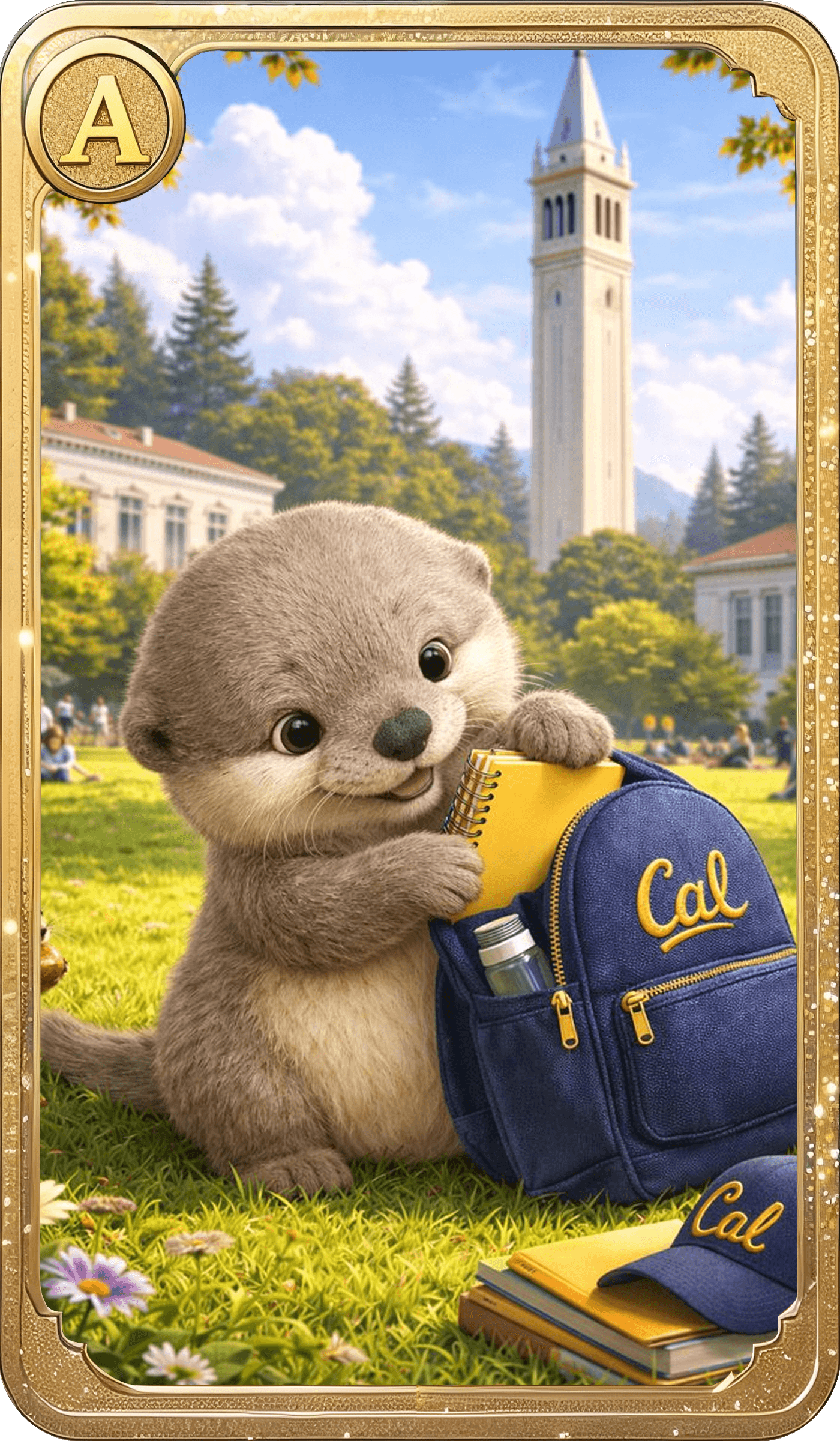 UNIMO Diary Card front view showing collectible emotional art generated from an AI companion memory